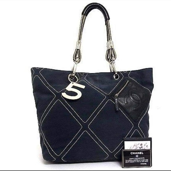 Chanel Blue Tote Bag - Picture 1 of 14